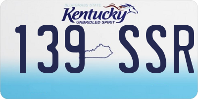 KY license plate 139SSR