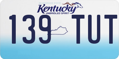 KY license plate 139TUT