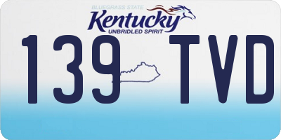 KY license plate 139TVD