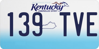 KY license plate 139TVE