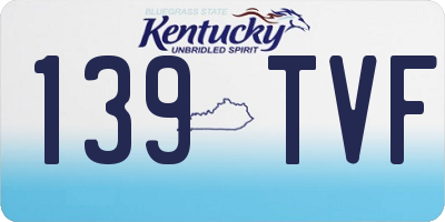 KY license plate 139TVF