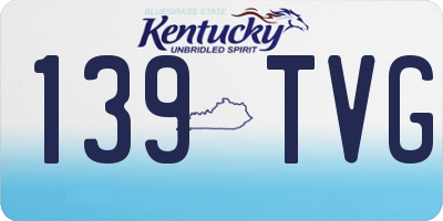KY license plate 139TVG