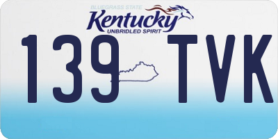KY license plate 139TVK