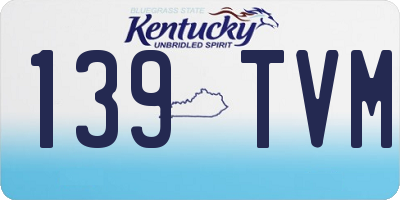 KY license plate 139TVM