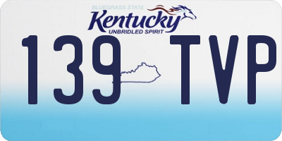 KY license plate 139TVP