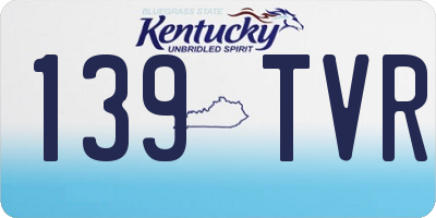 KY license plate 139TVR