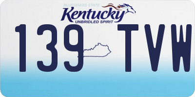 KY license plate 139TVW