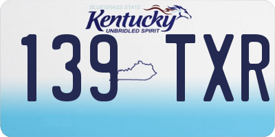 KY license plate 139TXR