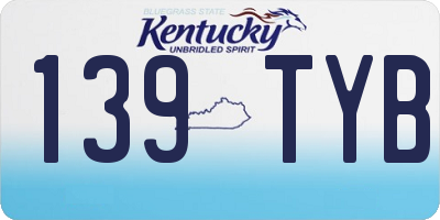 KY license plate 139TYB