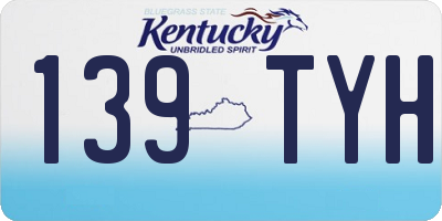 KY license plate 139TYH