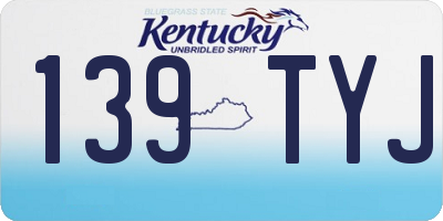 KY license plate 139TYJ