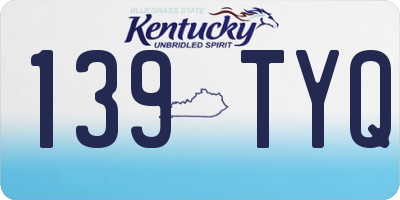 KY license plate 139TYQ
