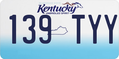 KY license plate 139TYY