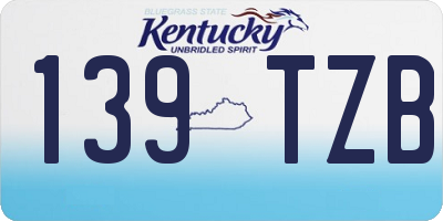 KY license plate 139TZB