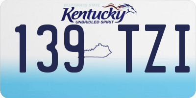 KY license plate 139TZI