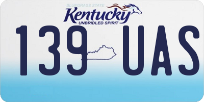 KY license plate 139UAS