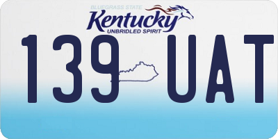 KY license plate 139UAT