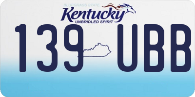 KY license plate 139UBB