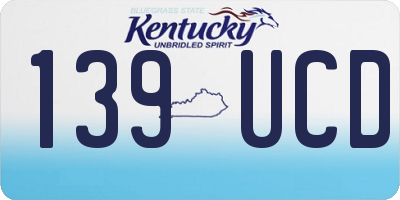 KY license plate 139UCD