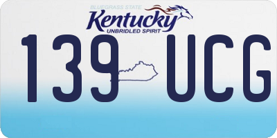 KY license plate 139UCG