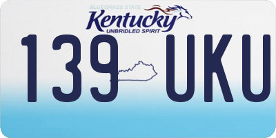KY license plate 139UKU