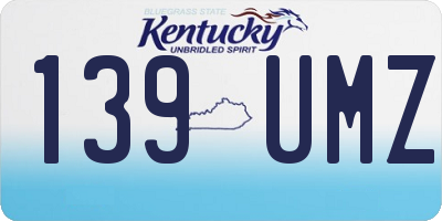 KY license plate 139UMZ