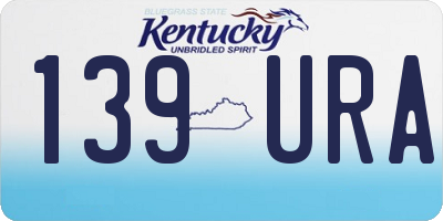 KY license plate 139URA