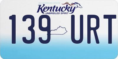 KY license plate 139URT