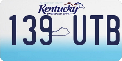 KY license plate 139UTB