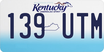 KY license plate 139UTM