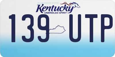 KY license plate 139UTP