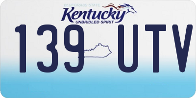 KY license plate 139UTV