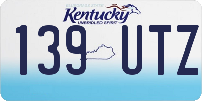 KY license plate 139UTZ