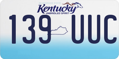 KY license plate 139UUC