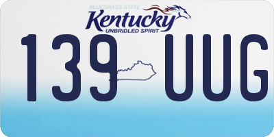 KY license plate 139UUG