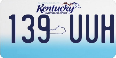 KY license plate 139UUH