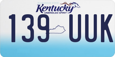 KY license plate 139UUK