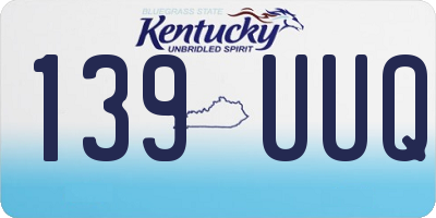 KY license plate 139UUQ