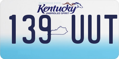 KY license plate 139UUT