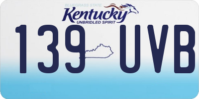 KY license plate 139UVB