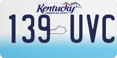 KY license plate 139UVC