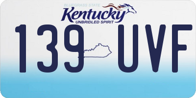 KY license plate 139UVF