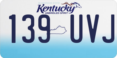 KY license plate 139UVJ