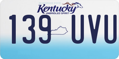 KY license plate 139UVU