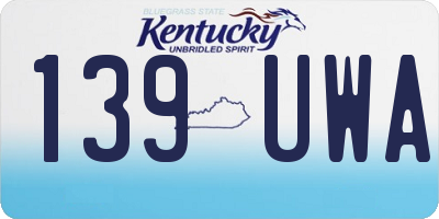 KY license plate 139UWA
