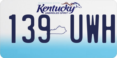 KY license plate 139UWH