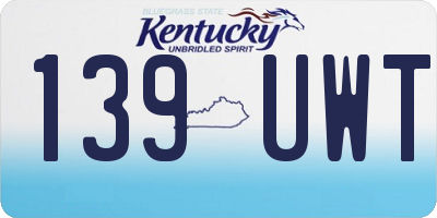 KY license plate 139UWT