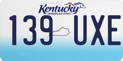 KY license plate 139UXE