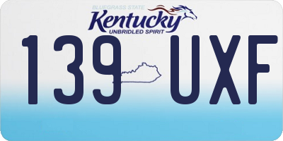 KY license plate 139UXF
