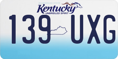 KY license plate 139UXG